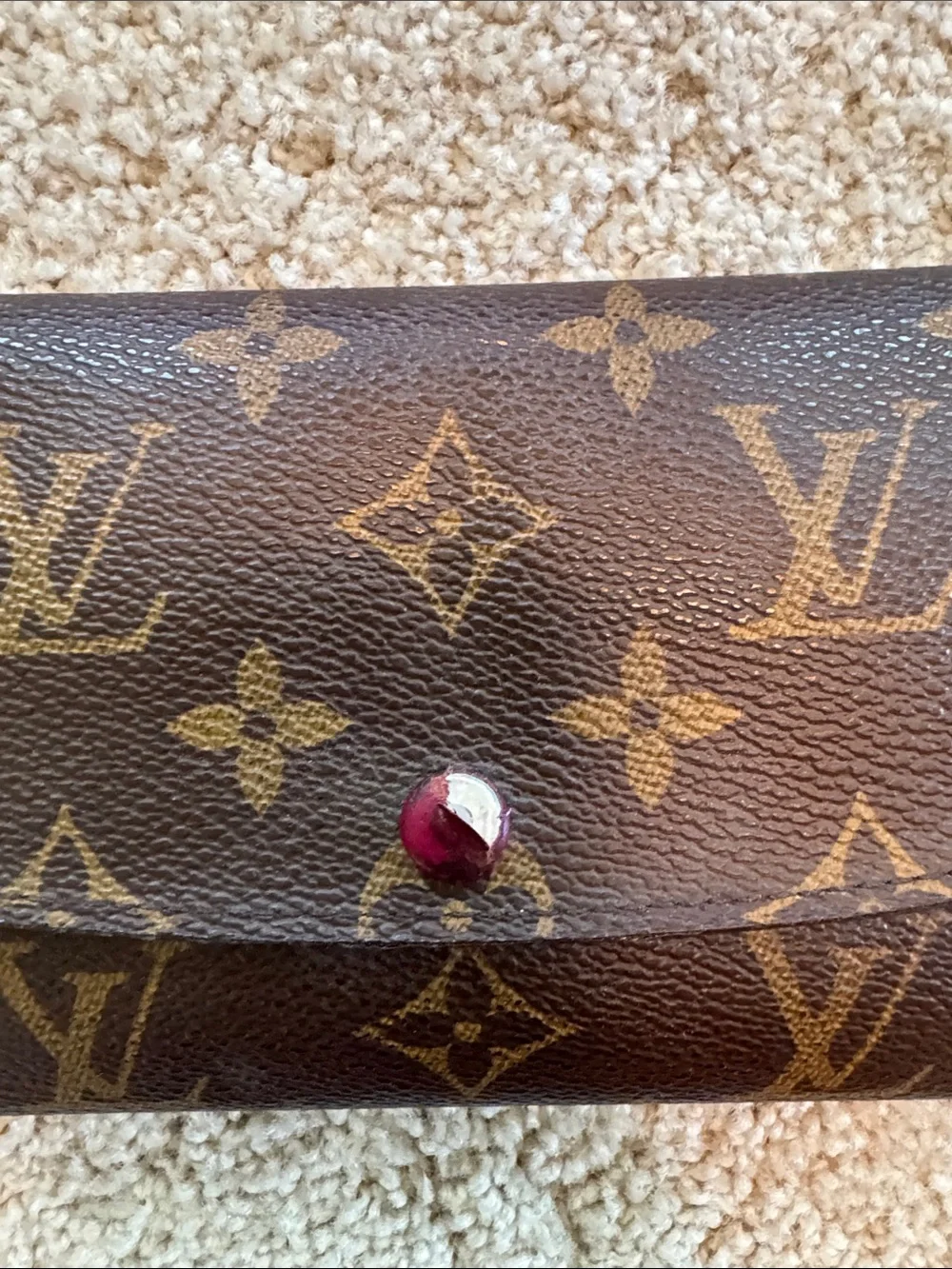 LOUIS VUITTON Pink Monogram Emilie Wallet